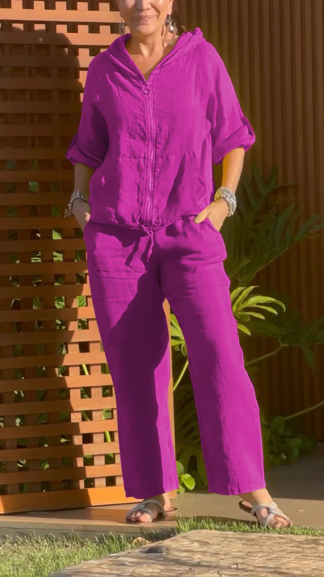 Florina - Set aus Hoodie mit Reißverschluss und Hose