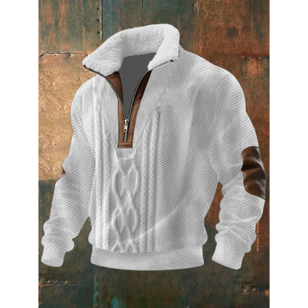 Ibrahima – Fleece Rollkragen Pullover Mit Reißverschluss