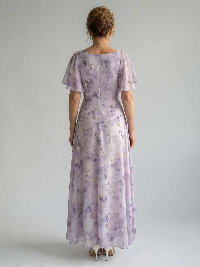 Vaelis | Midi-Kleid mit Flatterärmeln