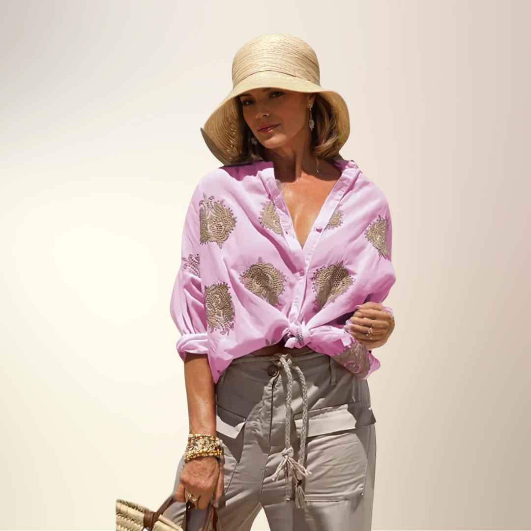 Laura | Trendige Bluse im Ibiza Stil Damen