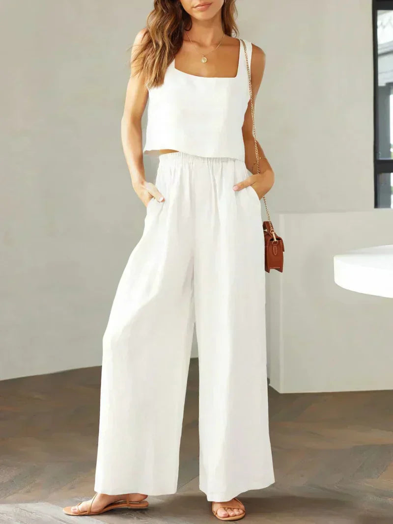 Isabella | Damen Set aus Top und Hose für stilvolle Outfits