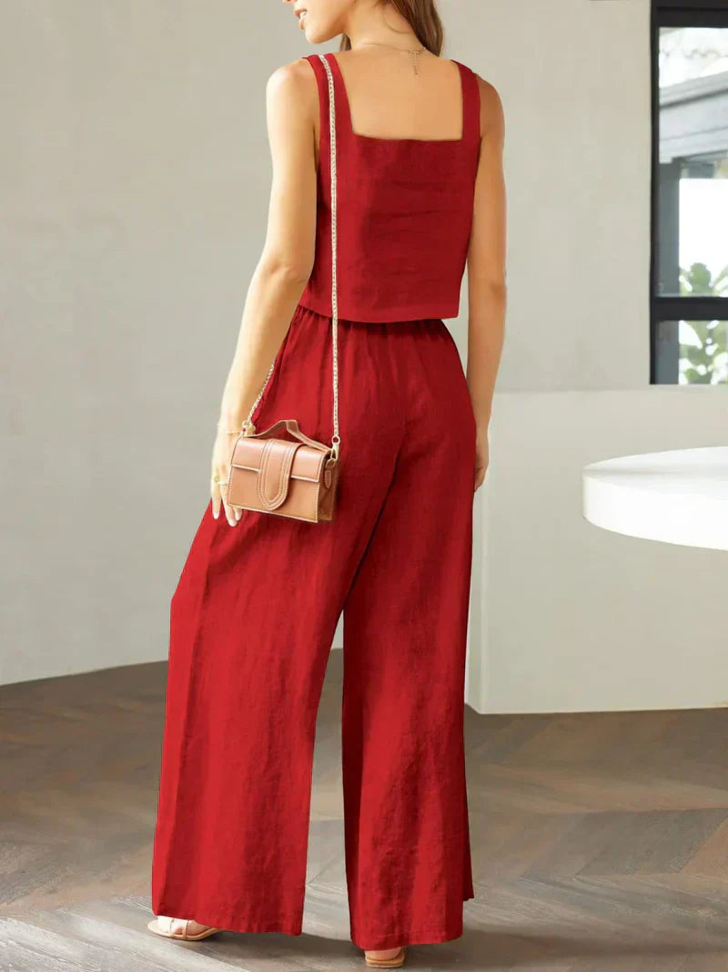 Scarlett | Damen Set Top Hose Koordiniert Elegant Modern
