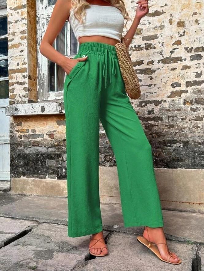 Dolores - Lose Hose mit hoher Taille und Kordelzug