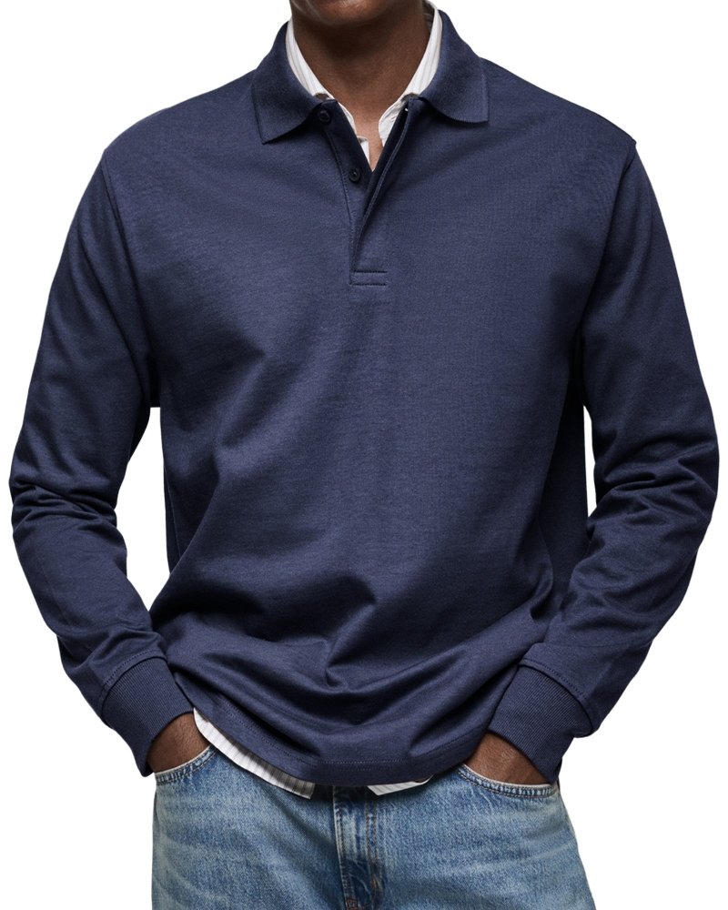 Felix | Luxus Langarm-Poloshirt
