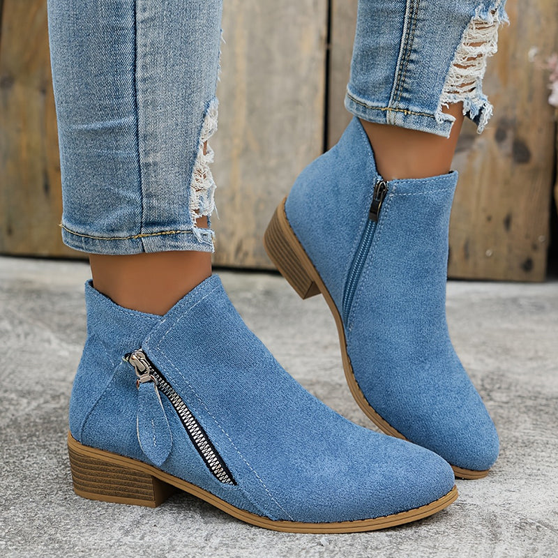 VINA – Orthopädische Lederstiefeletten Mit Reißverschluss