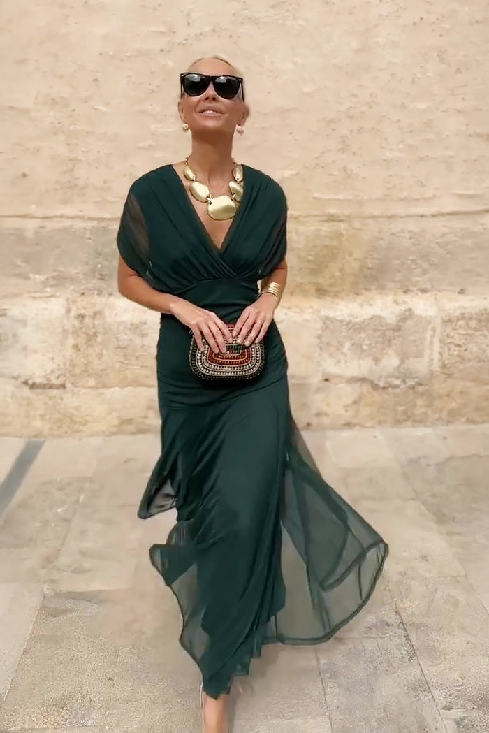 Nefeli – Elegantes Maxikleid Mit V-Ausschnitt Für Festliche Anlässe