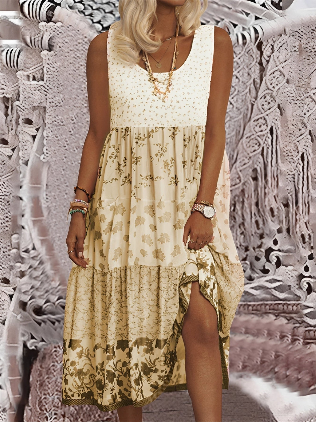 Nancy - Stilvolles Boho-Midikleid