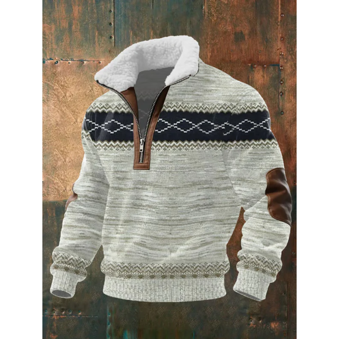 Ibrahima – Fleece Rollkragen Pullover Mit Reißverschluss