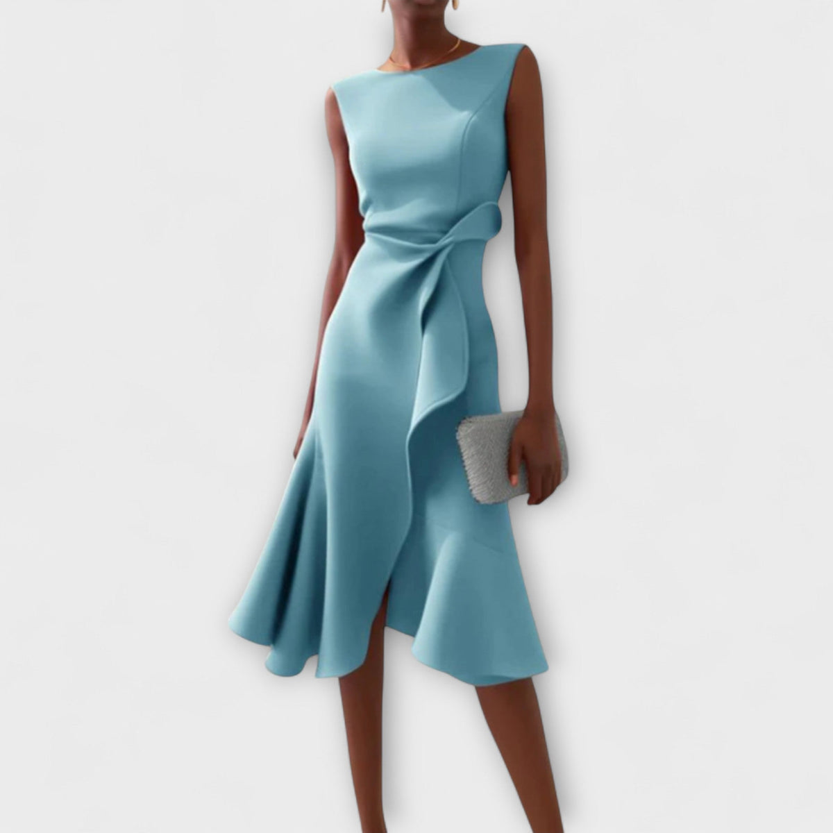 Elfriede | Damen Ärmelloses Midikleid Drapiert Asymmetrisch – Asymm. Midi Drapiert 2026
