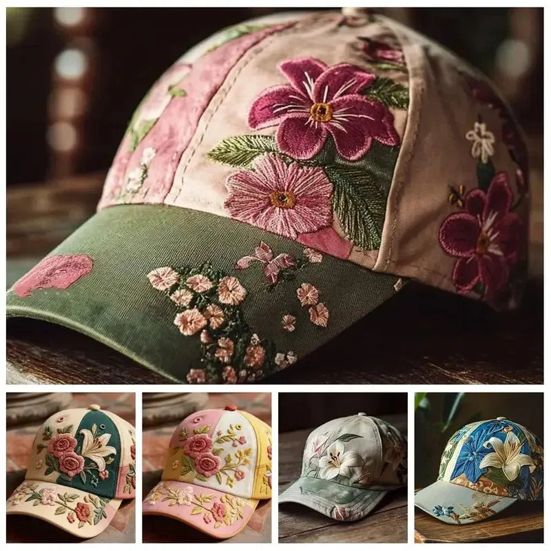 Virinia – Mütze Mit Blumen Stickerei