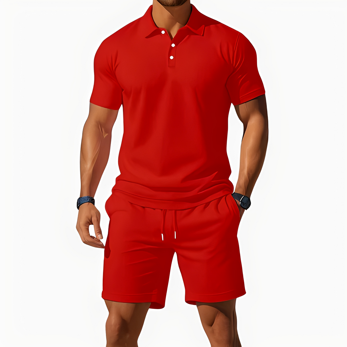 Aldrin - Trendiges Polo- und Short-Set für Männer