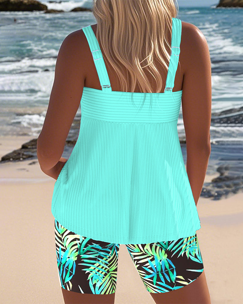 Azmina Farbenfrohes Tankini-Set – Helle, lebendige Bademode für den Sommer