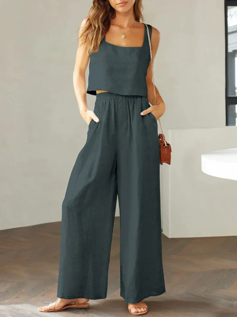 Isabella | Damen Set aus Top und Hose für stilvolle Outfits