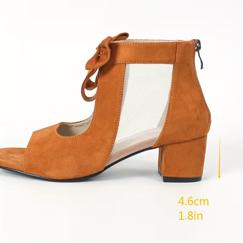 Thamali - Stiefel Mit Hohem Absatz Und Mesh Einsatz
