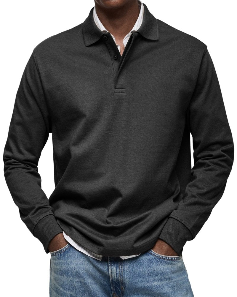 Felix | Luxus Langarm-Poloshirt