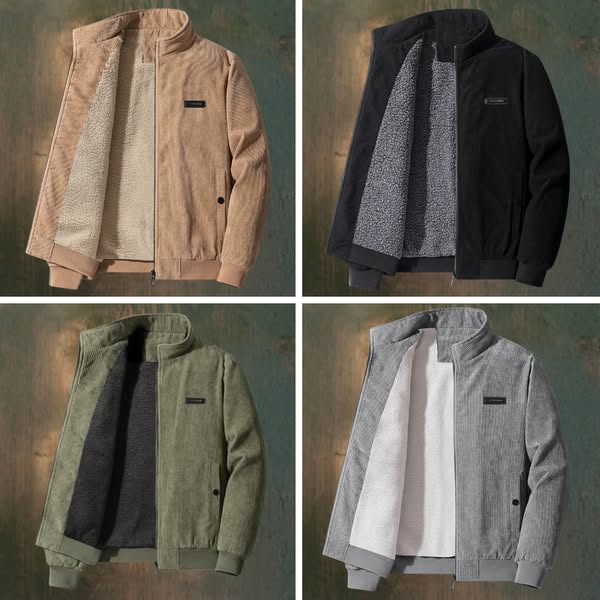 Udo - Cordjacke mit Fleecefutter