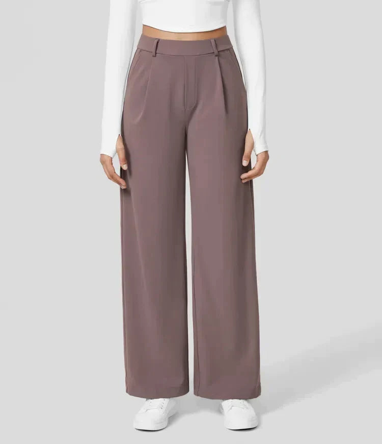 Sauzy | Hochtaillierte Stretch-Hose mit geradem Bein