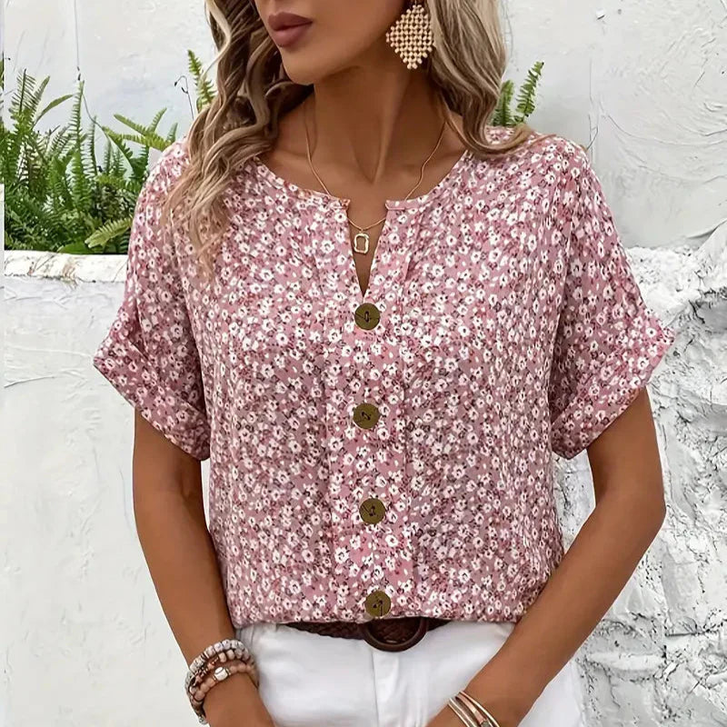 Isabella | Stilvolle Bluse mit floralen Details