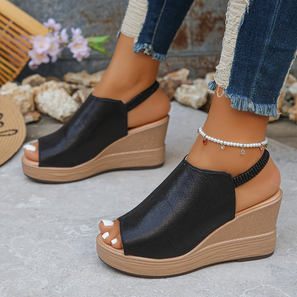 Aurora | Orthopädische Keilsandale für Damen