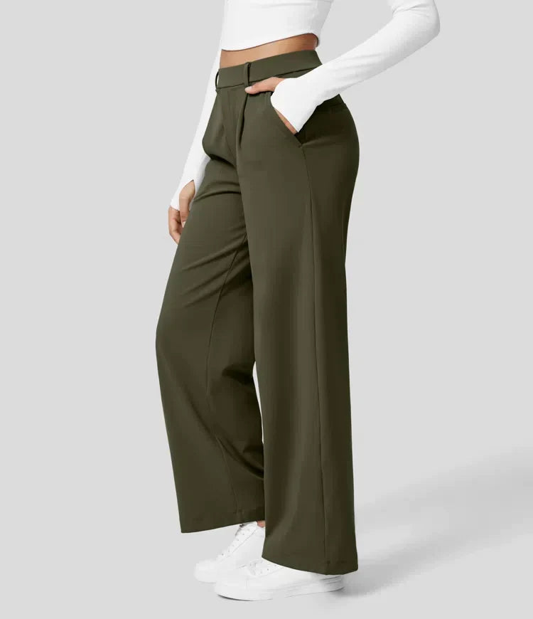 Sauzy | Hochtaillierte Stretch-Hose mit geradem Bein
