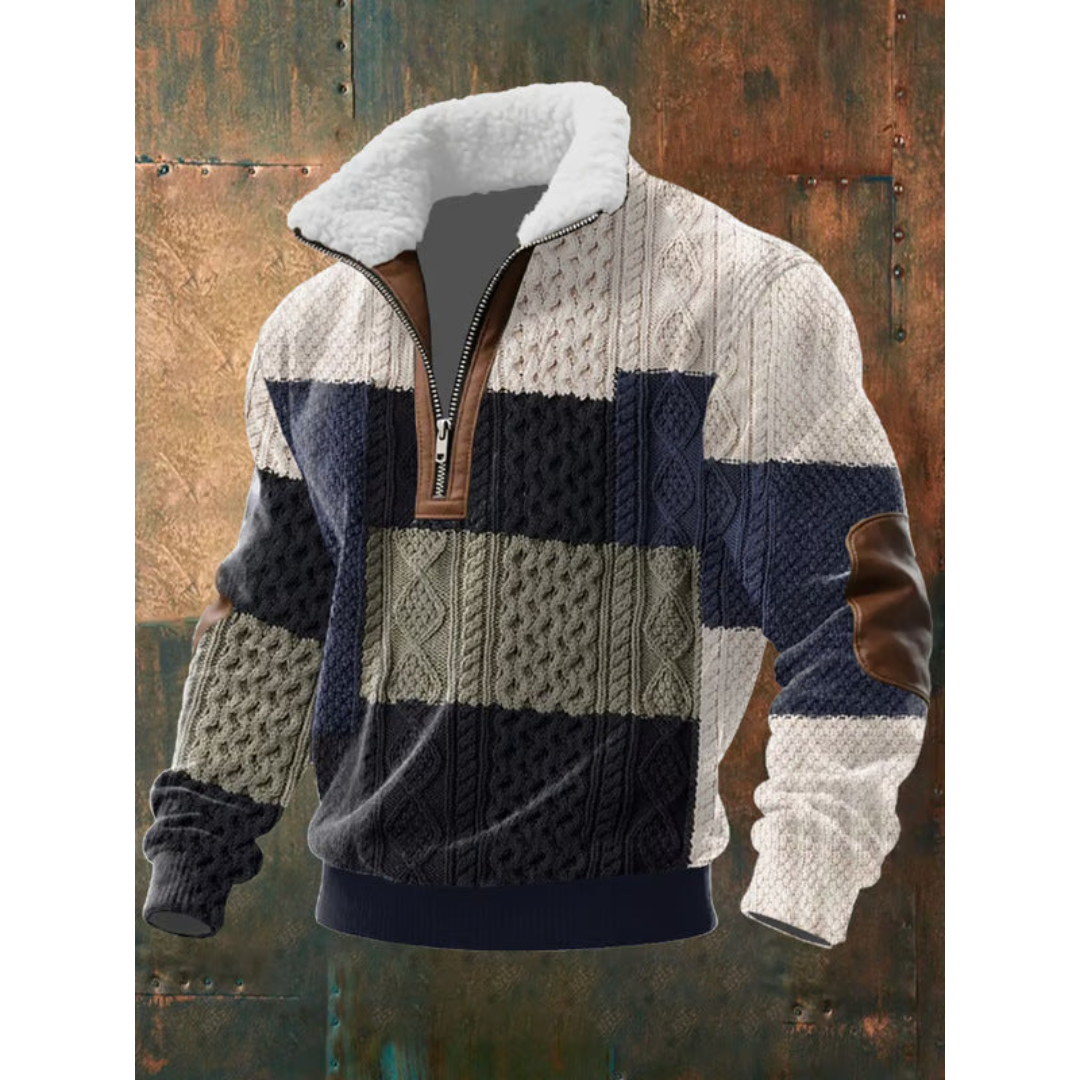 Ibrahima – Fleece Rollkragen Pullover Mit Reißverschluss