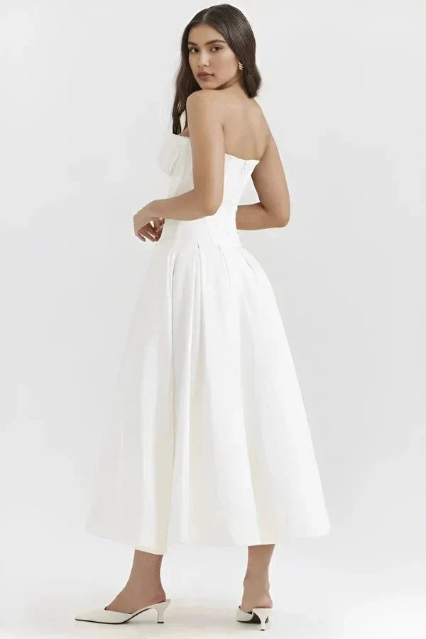 Larissa | Damen Korsett Midi Kleid Besondere Anlässe – Korsett Midi Elegant 2026