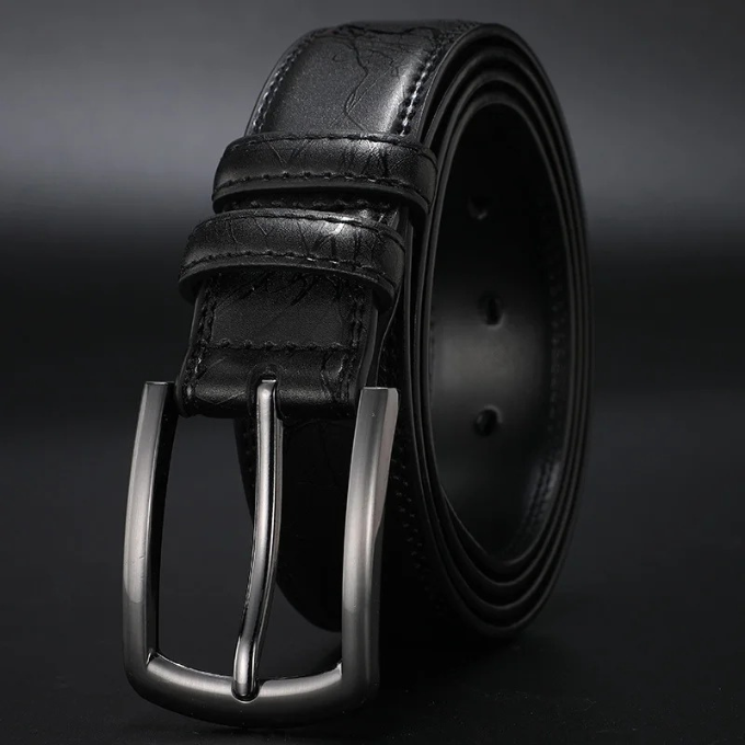 Georg | Ashford Ledergürtel Gunmetal in klarer Silhouette