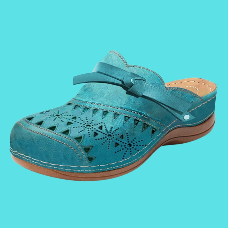 Aerina - Flache, gepolsterte Mules