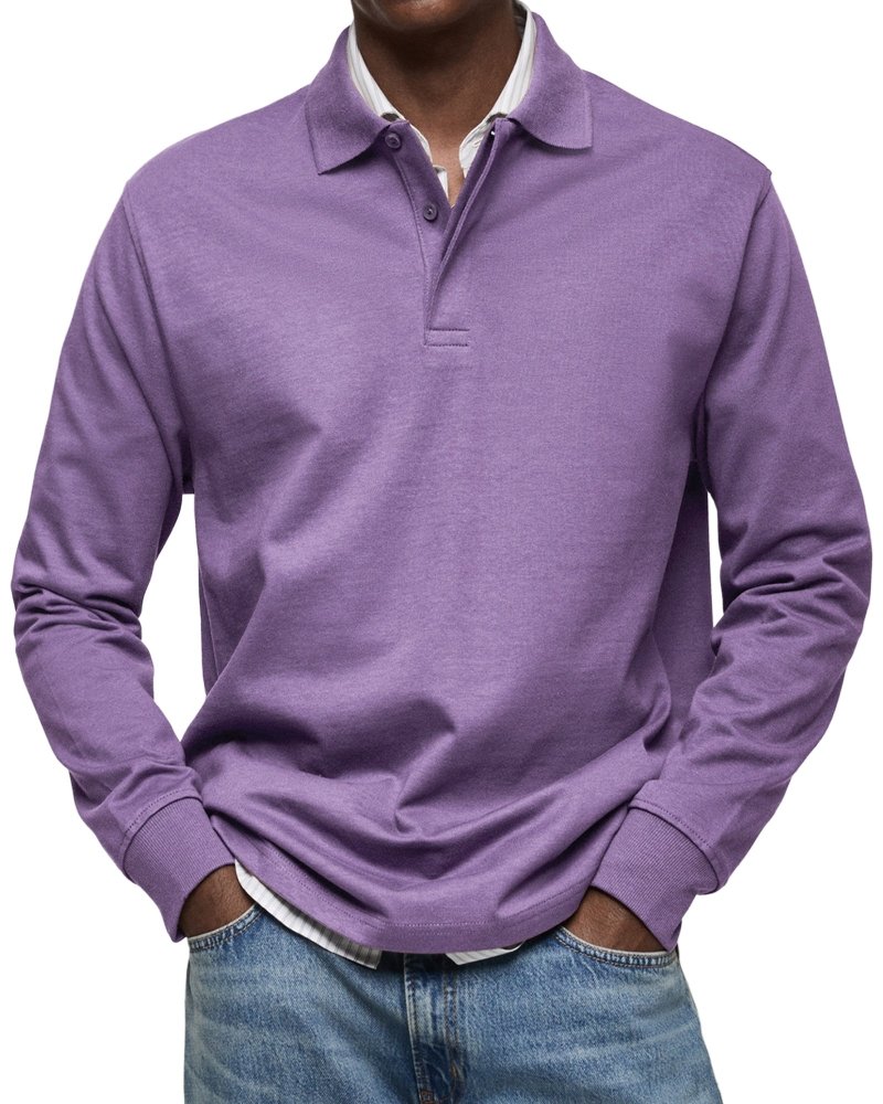Felix | Luxus Langarm-Poloshirt