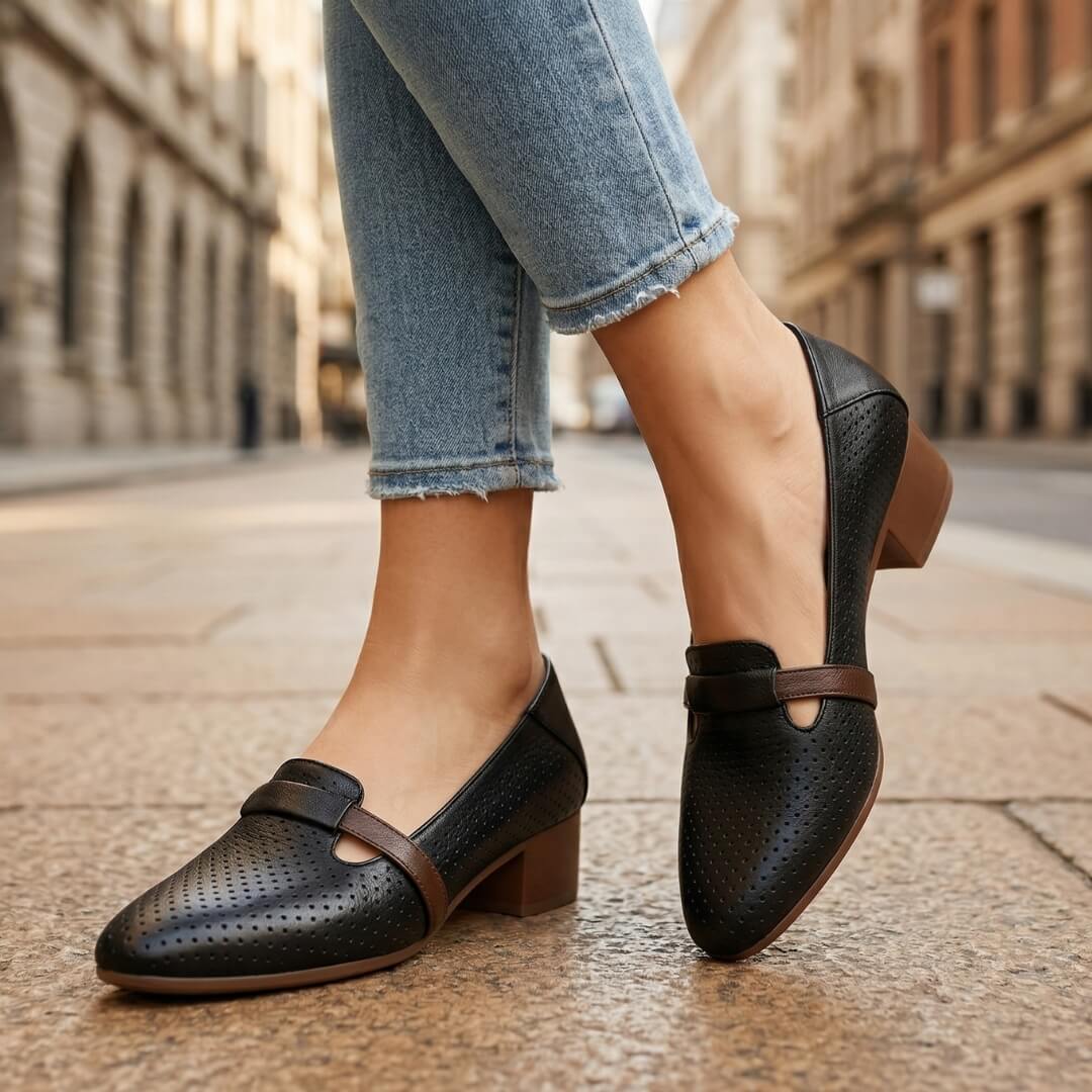 Theresa | Damen Mokassins aus Leder – Leder Mokassins Vireza