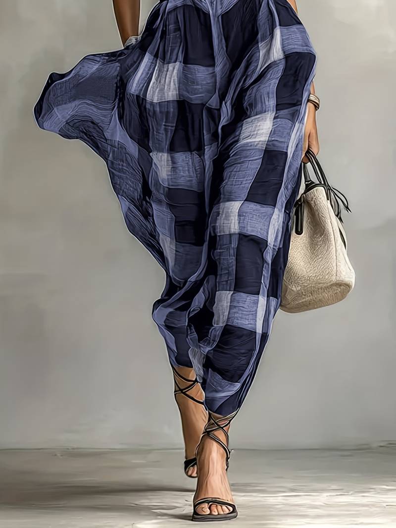 Nethara - Elegantes Herbst Kleid Mit Gürtel
