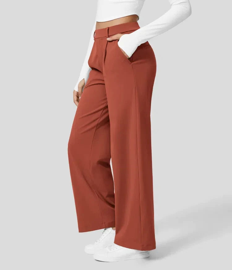 Sauzy | Hochtaillierte Stretch-Hose mit geradem Bein