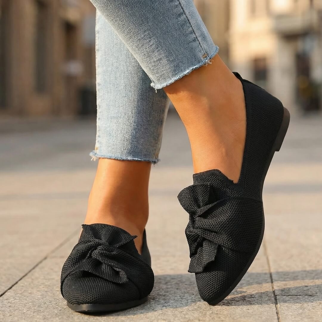 Kavira | Damen Strick-Loafers – Gestrickte Loafer Komfort