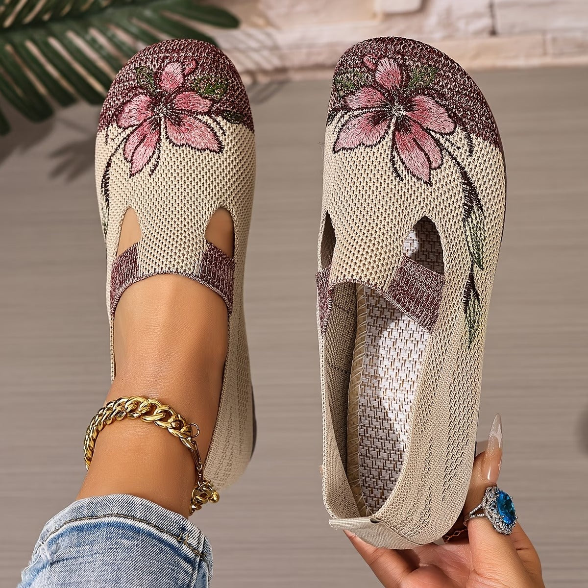 Xara - floraler Slipper