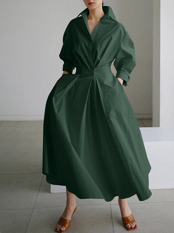 Priyanka – Elegantes Maxikleid Mit Langen Ärmeln