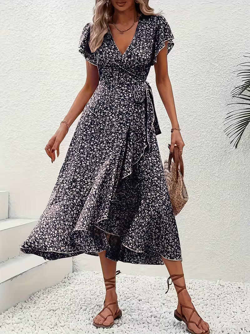 Elara | Fließendes, Bauch-umspielendes Wickelkleid