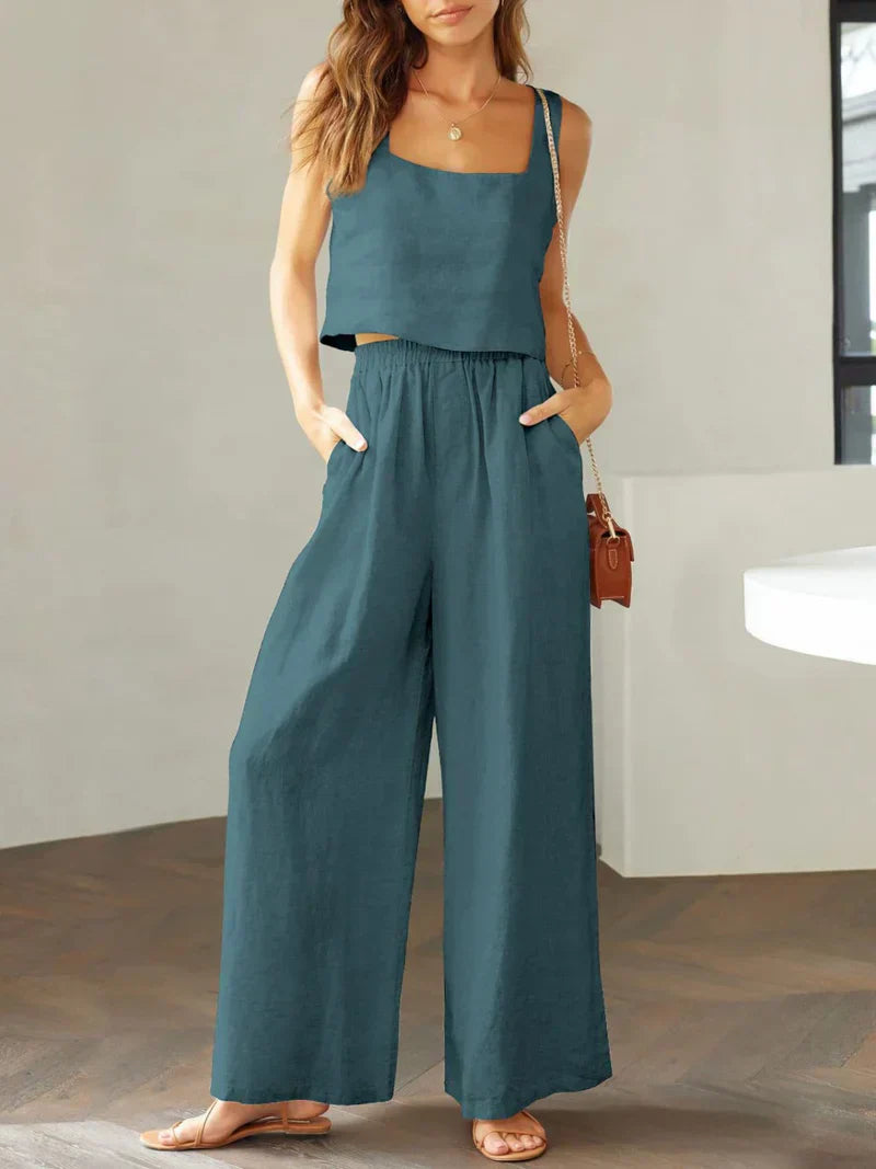 Scarlett | Damen Set Top Hose Koordiniert Elegant Modern