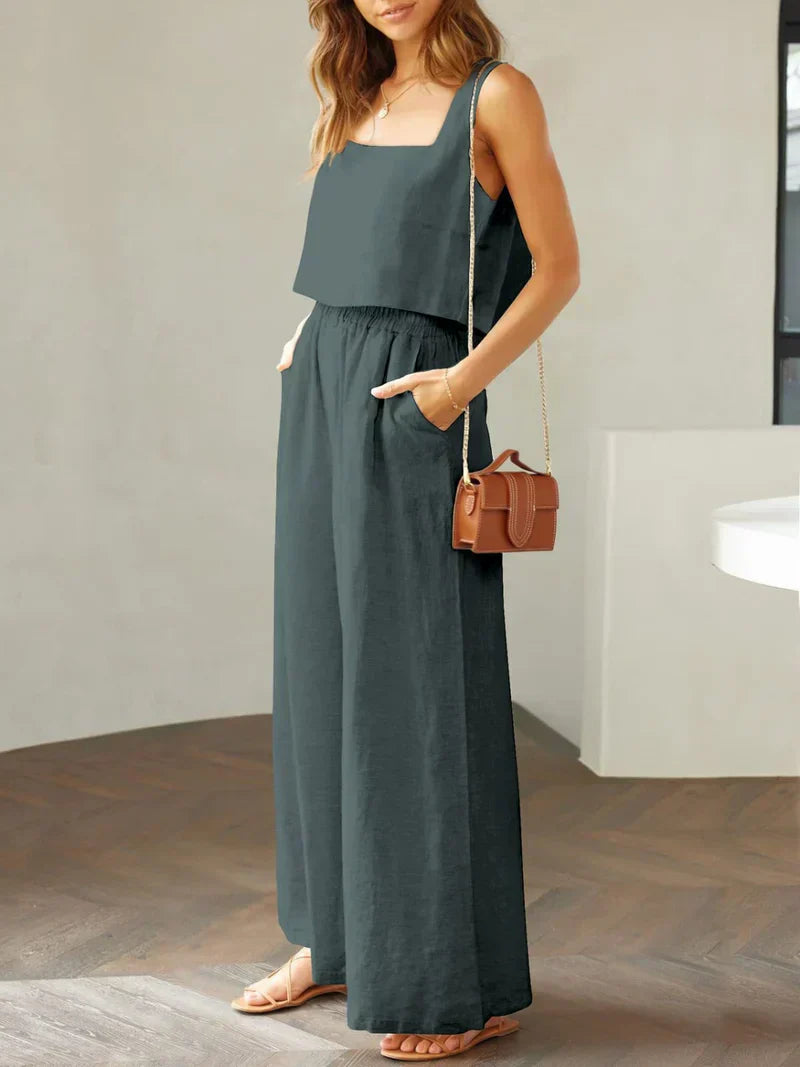 Scarlett | Damen Set Top Hose Koordiniert Elegant Modern