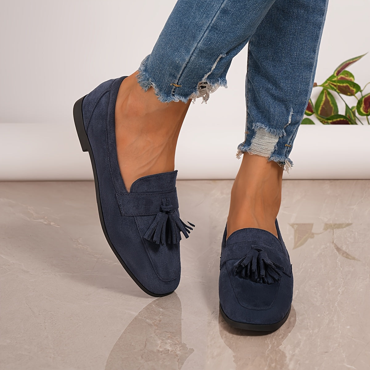 Fathima - Klassische Slipper Mit Quasten