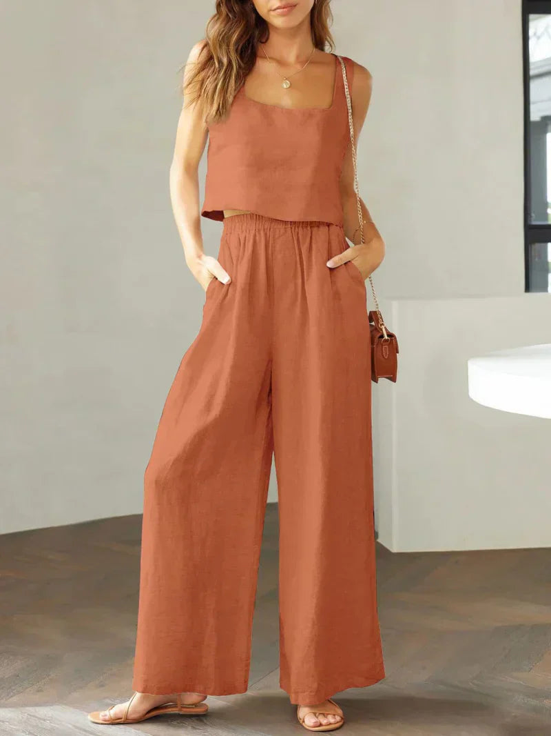 Isabella | Damen Set aus Top und Hose für stilvolle Outfits