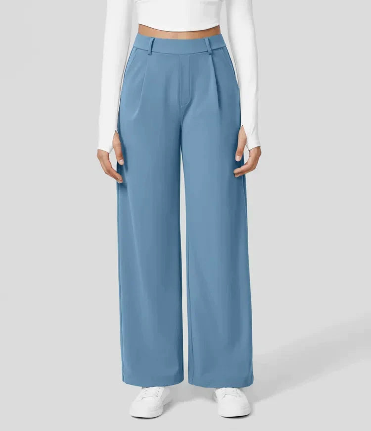 Sauzy | Hochtaillierte Stretch-Hose mit geradem Bein
