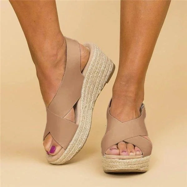 Bequeme orthopädische Keilabsatz Espadrilles Clara