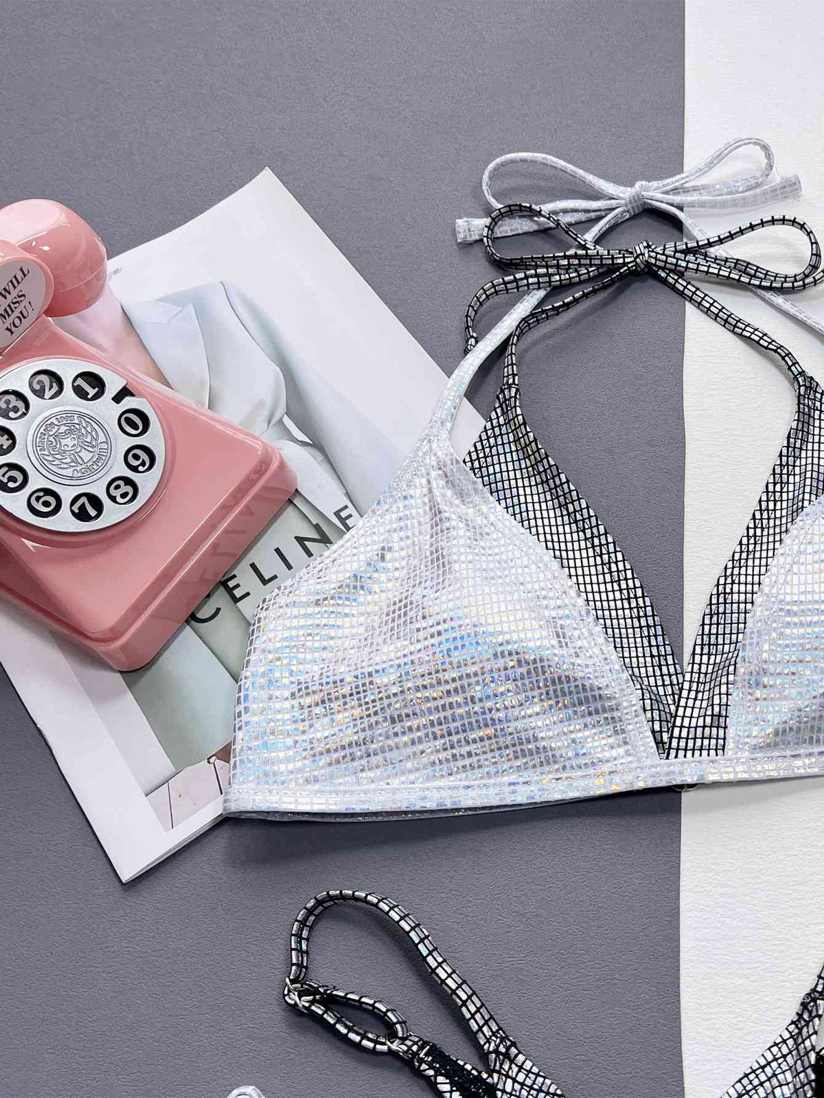 Twice The Shine Bikini Set mit Pailletten