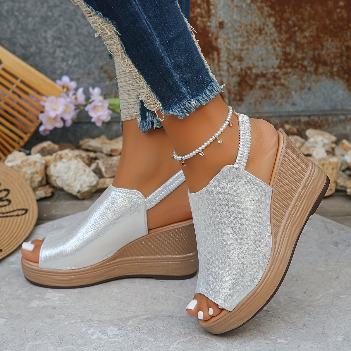 Aurora | Orthopädische Keilsandale für Damen