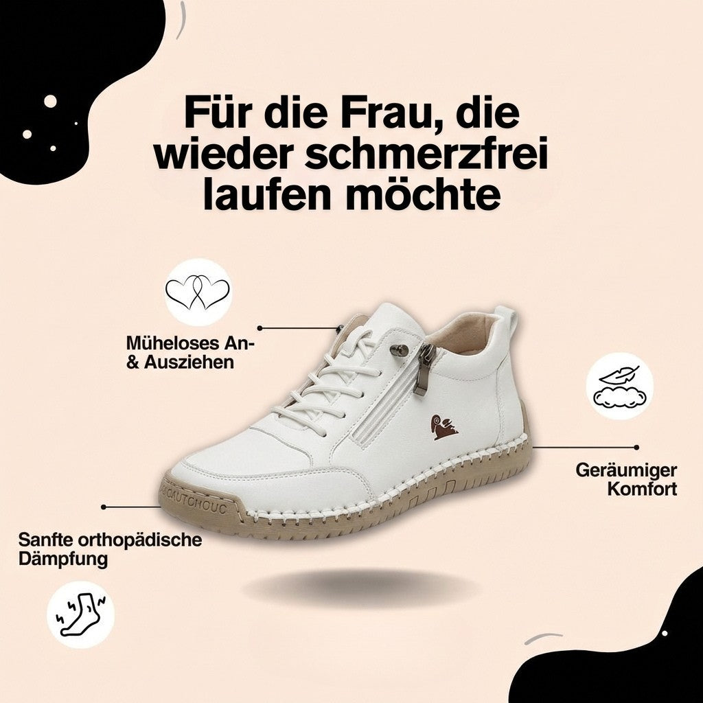 Mila  – Komfortable orthopädische Sneakers + Reißverschluss