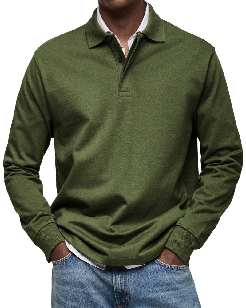 Felix | Luxus Langarm-Poloshirt