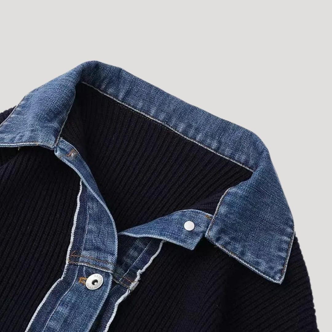 Helga | Damen Frühjahrs Lagen-Button-Cardigan-Jacke