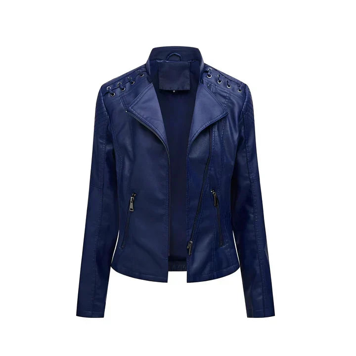 Drune | pu-lederjacke mit reibverschluss