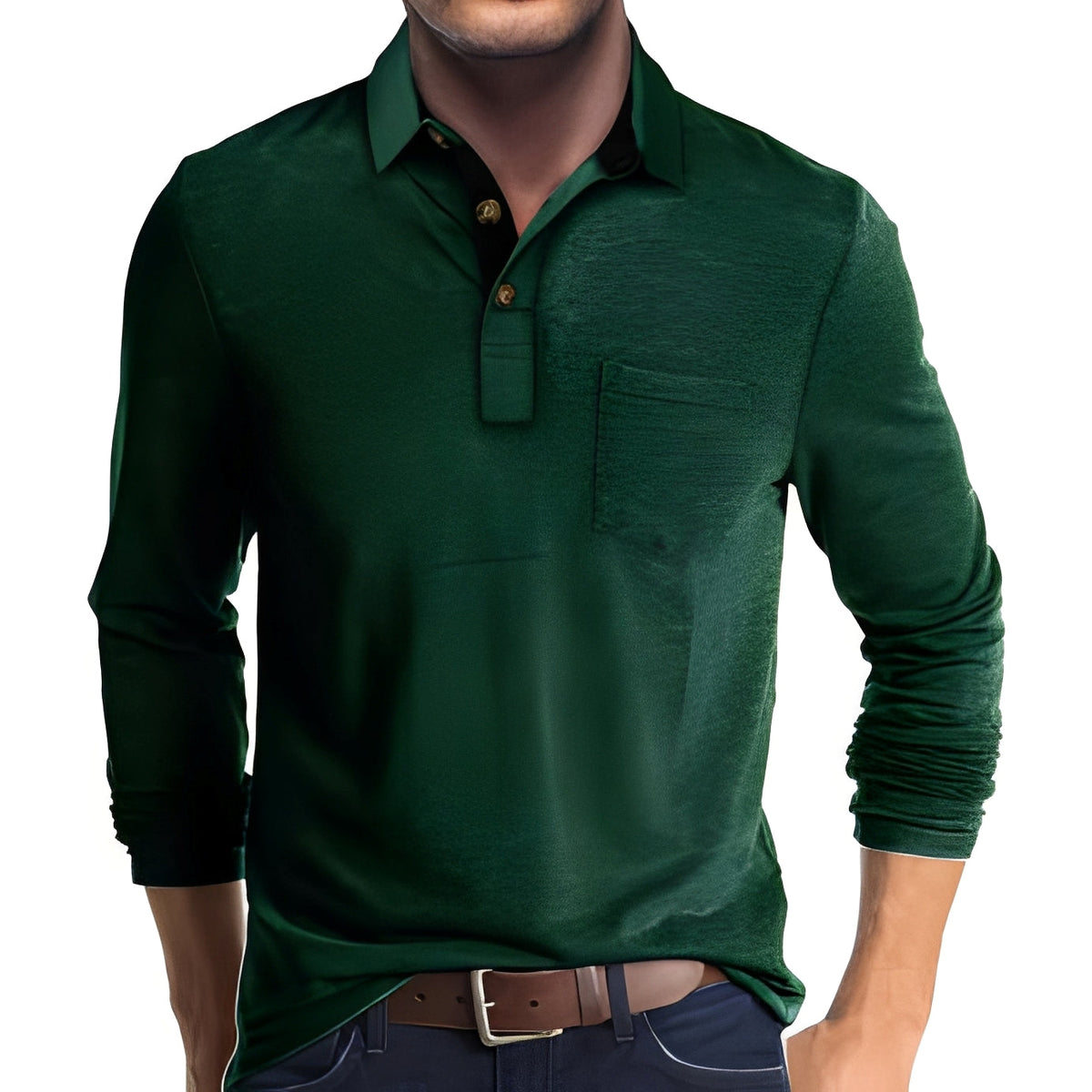 Marty - Komfortables Herren-Poloshirt mit langen Ärmeln