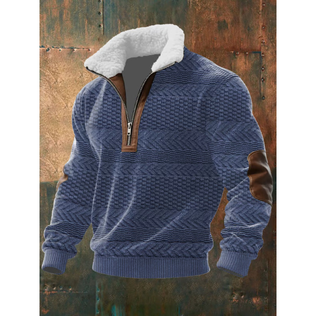 Ibrahima – Fleece Rollkragen Pullover Mit Reißverschluss